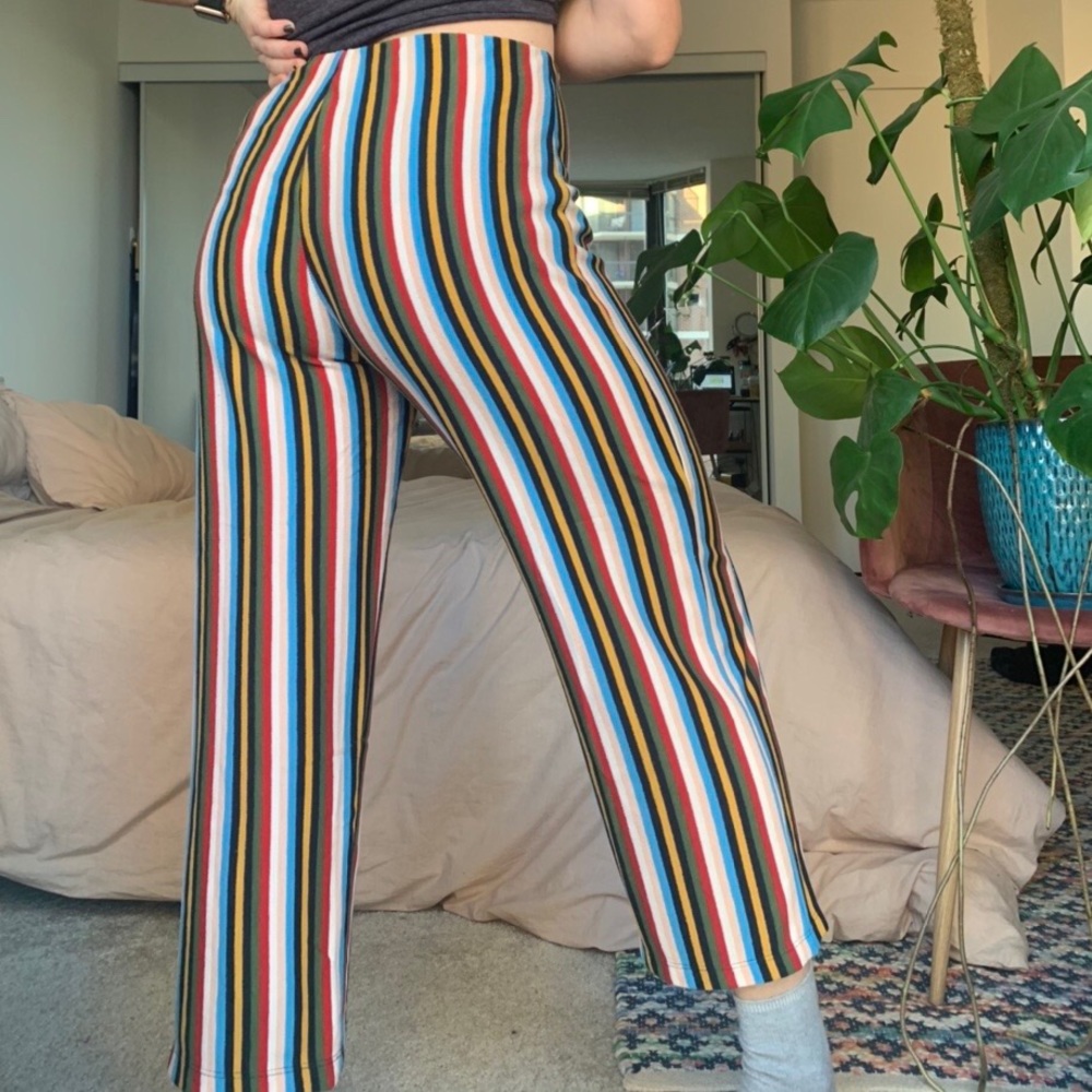 Rainbow Colorful Knit Pant -Urban Outfitters